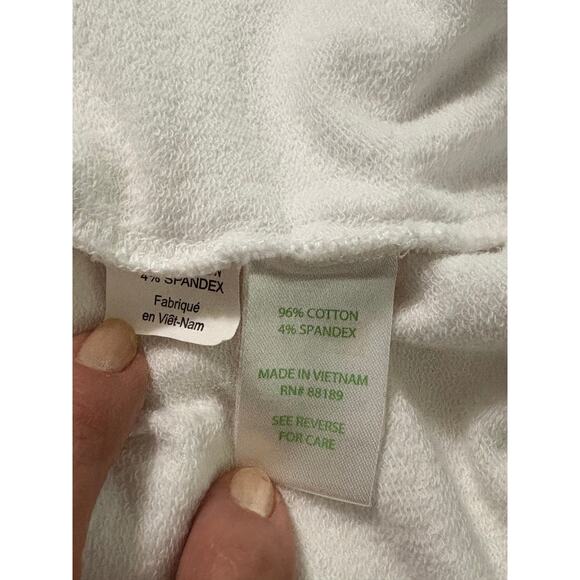 Lilly Pulitzer White French Terry Zip Front Jacket-Pockets-Resort-Coastal-Size M - Picture 8 of 8